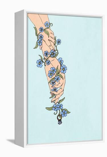 Forget Me Not, 2022 (Digital)-Roberta Murray-Framed Premier Image Canvas