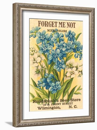 Forget Me Not Seed Packet-null-Framed Art Print