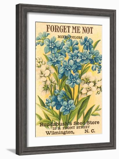 Forget Me Not Seed Packet-null-Framed Art Print