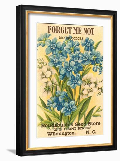 Forget Me Not Seed Packet-null-Framed Art Print