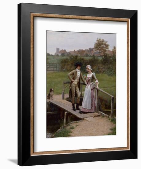 Forget Me Nots, 1895 by Edmund Blair Leighton-Edmund Blair Leighton-Framed Giclee Print