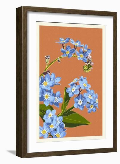 Forget-Me-Nots-Lantern Press-Framed Art Print