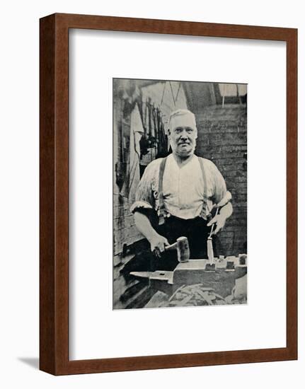 'Forging a Blade', c1917-Unknown-Framed Photographic Print