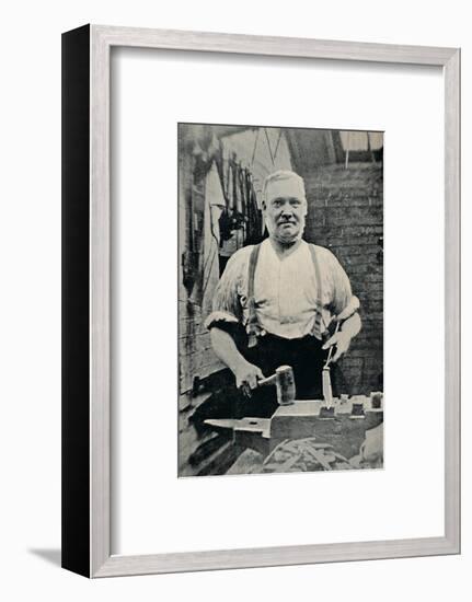 'Forging a Blade', c1917-Unknown-Framed Photographic Print