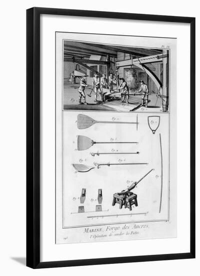 Forging an Anchor, 1751-1777-null-Framed Giclee Print