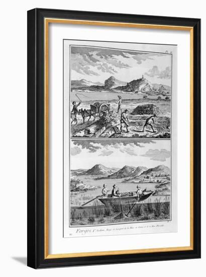 Forging Mills, Transport to the Mine, 1751-1777-null-Framed Giclee Print