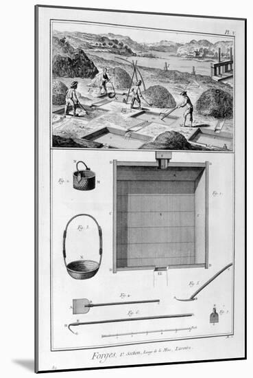 Forging Mills, Washing, 1751-1777-Denis Diderot-Mounted Giclee Print