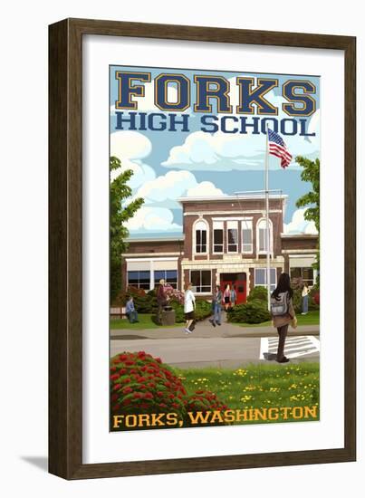 Fork High School, Washington-Lantern Press-Framed Art Print