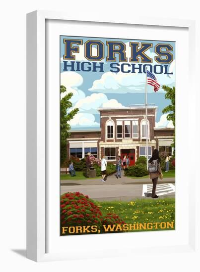 Fork High School, Washington-Lantern Press-Framed Art Print