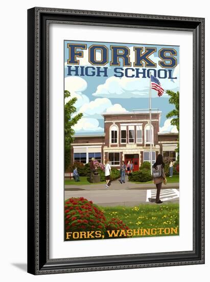 Fork High School, Washington-Lantern Press-Framed Art Print