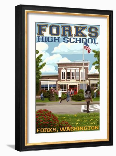 Fork High School, Washington-Lantern Press-Framed Art Print