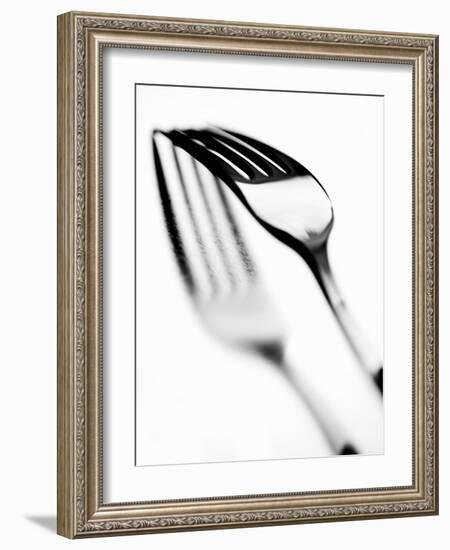 Fork with Shadow-null-Framed Photographic Print