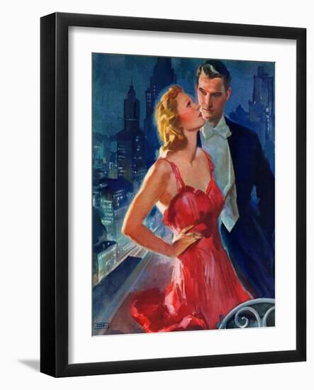 "Formal Couple on Balcony,"July 30, 1938-John LaGatta-Framed Giclee Print