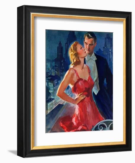 "Formal Couple on Balcony,"July 30, 1938-John LaGatta-Framed Giclee Print