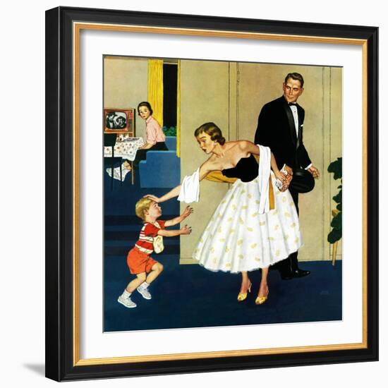 "Formal Hug", February 15, 1958-Amos Sewell-Framed Giclee Print