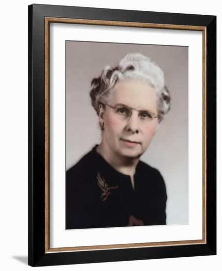 Formal Portrait of Senior Woman, Ca. 1955.-Kirn Vintage Stock-Framed Photographic Print