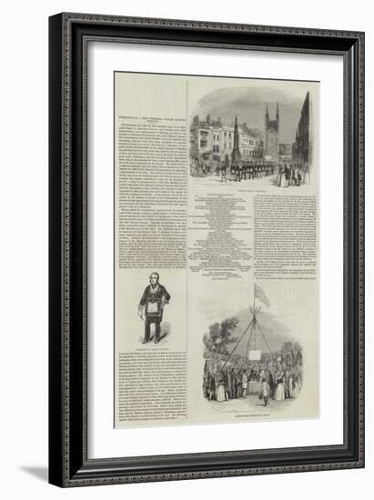 Formation of a New Cemetery, Grand Masonic Festival-null-Framed Giclee Print