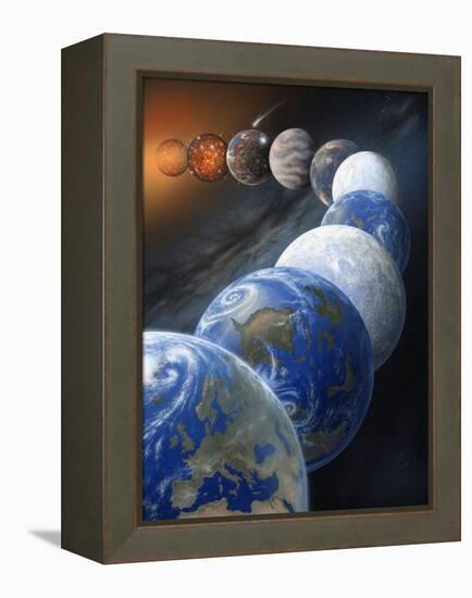 Formation of the Earth, Artwork-Richard Bizley-Framed Premier Image Canvas