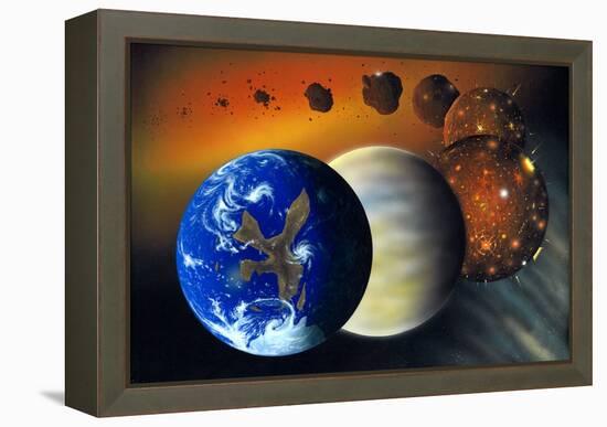 Formation of the Earth, Artwork-Richard Bizley-Framed Premier Image Canvas