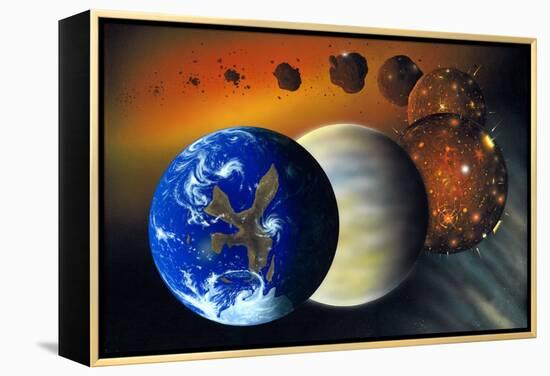 Formation of the Earth, Artwork-Richard Bizley-Framed Premier Image Canvas