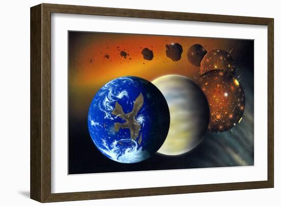 Formation of the Earth, Artwork-Richard Bizley-Framed Photographic Print