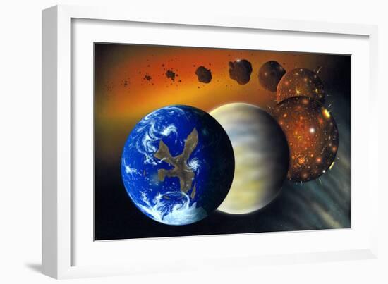 Formation of the Earth, Artwork-Richard Bizley-Framed Photographic Print