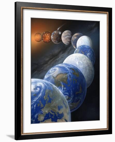 Formation of the Earth, Artwork-Richard Bizley-Framed Photographic Print