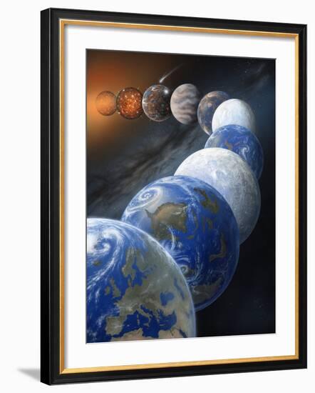 Formation of the Earth, Artwork-Richard Bizley-Framed Photographic Print