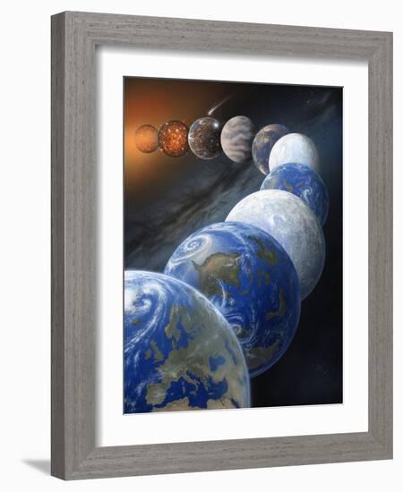 Formation of the Earth, Artwork-Richard Bizley-Framed Photographic Print