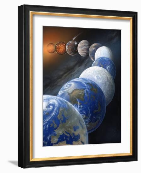 Formation of the Earth, Artwork-Richard Bizley-Framed Photographic Print