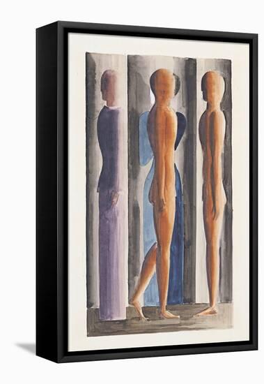 Formation, Tri-Partition, 1926-Oskar Schlemmer-Framed Premier Image Canvas