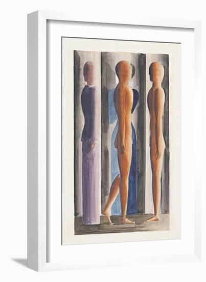 Formation, Tri-Partition, 1926-Oskar Schlemmer-Framed Giclee Print