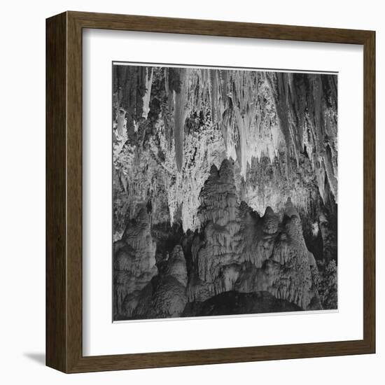 Formations Along Wall Of Big Room, Crystal Spring Home Carlsbad Caverns NP New Mexico. 1933-1942-Ansel Adams-Framed Art Print