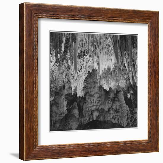 Formations Along Wall Of Big Room, Crystal Spring Home Carlsbad Caverns NP New Mexico. 1933-1942-Ansel Adams-Framed Art Print