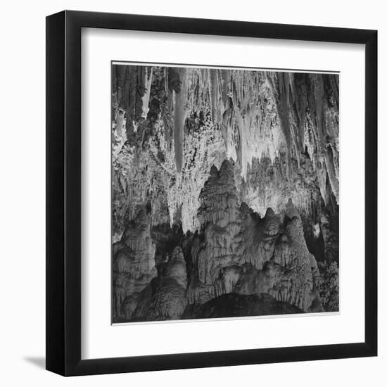 Formations Along Wall Of Big Room, Crystal Spring Home Carlsbad Caverns NP New Mexico. 1933-1942-Ansel Adams-Framed Art Print