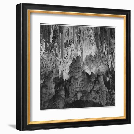 Formations Along Wall Of Big Room, Crystal Spring Home Carlsbad Caverns NP New Mexico. 1933-1942-Ansel Adams-Framed Art Print