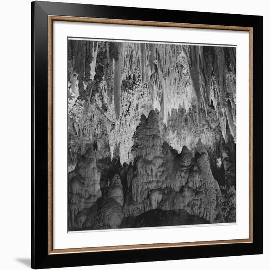 Formations Along Wall Of Big Room, Crystal Spring Home Carlsbad Caverns NP New Mexico. 1933-1942-Ansel Adams-Framed Art Print