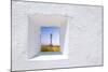 Formentera Mediterranean White Window with Barbaria Lighthouse-holbox-Mounted Art Print