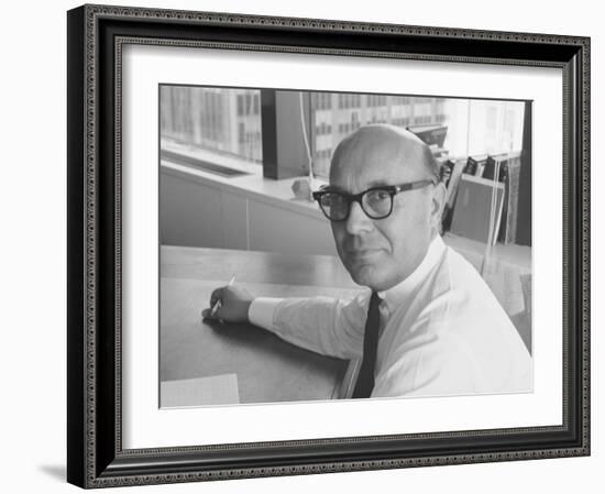 Former Chief of French Intelligence in the Us, Philippe Thyraud De Vosjoli-Alfred Eisenstaedt-Framed Photographic Print