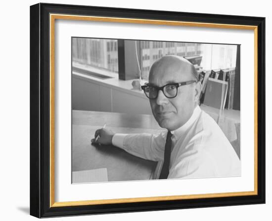 Former Chief of French Intelligence in the Us, Philippe Thyraud De Vosjoli-Alfred Eisenstaedt-Framed Photographic Print