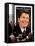 Former First Lady and Giant Replica of US Postage Stamp Honoring Late Husband, Ronald Reagan-null-Framed Premier Image Canvas