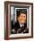 Former First Lady and Giant Replica of US Postage Stamp Honoring Late Husband, Ronald Reagan-null-Framed Photographic Print