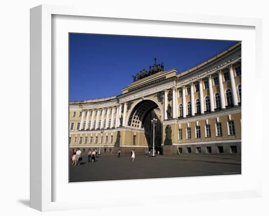 Former General Staff Building and Triumphal Arch Surrounds Palace Square, St. Petersburg, Russia-Ken Gillham-Framed Photographic Print