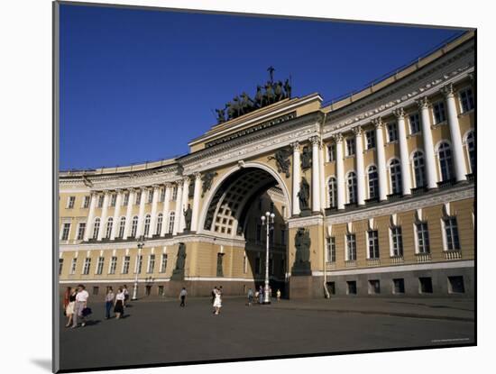 Former General Staff Building and Triumphal Arch Surrounds Palace Square, St. Petersburg, Russia-Ken Gillham-Mounted Photographic Print