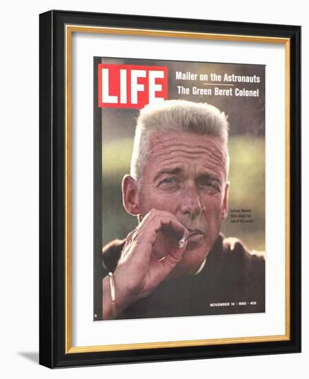 Former Green Beret Col. Robert Rheault, Smoking Cigarette, November 14, 1969-Henry Groskinsky-Framed Photographic Print