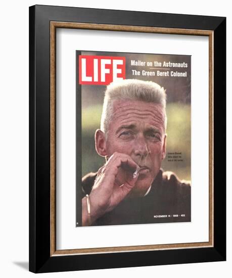 Former Green Beret Col. Robert Rheault, Smoking Cigarette, November 14, 1969-Henry Groskinsky-Framed Photographic Print