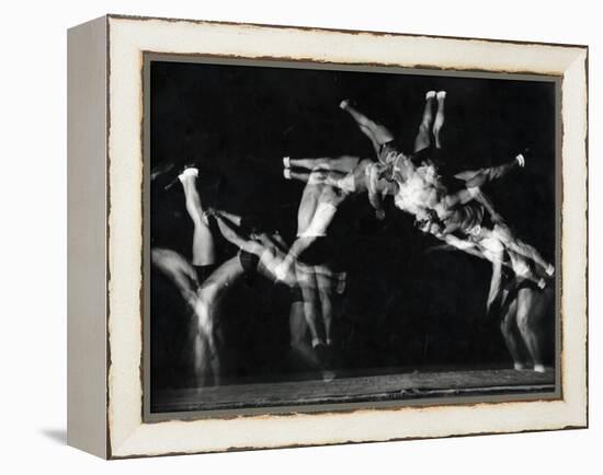 Former National A.A.U. and Olympic Tumbling Champion Merrill Rowland "Flip" Wolfe-Gjon Mili-Framed Premier Image Canvas