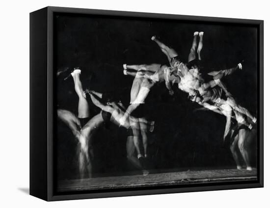 Former National A.A.U. and Olympic Tumbling Champion Merrill Rowland "Flip" Wolfe-Gjon Mili-Framed Premier Image Canvas