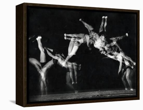 Former National A.A.U. and Olympic Tumbling Champion Merrill Rowland "Flip" Wolfe-Gjon Mili-Framed Premier Image Canvas