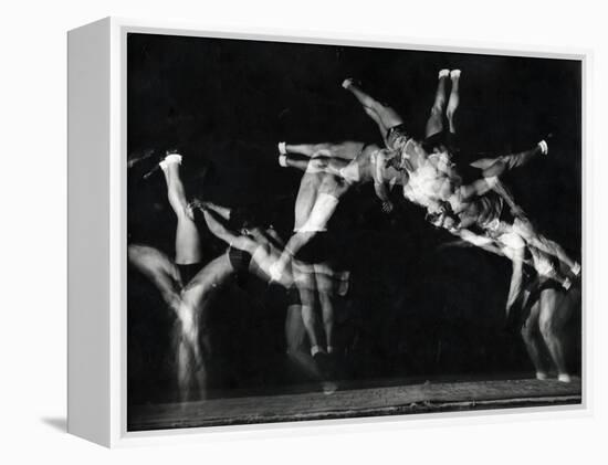 Former National A.A.U. and Olympic Tumbling Champion Merrill Rowland "Flip" Wolfe-Gjon Mili-Framed Premier Image Canvas